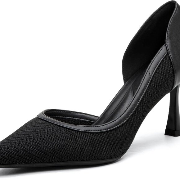 Shoes - Women's Pointed Toe Kitten Heel Pumps 2.9 Inch Dress Shoes for Wedding Party